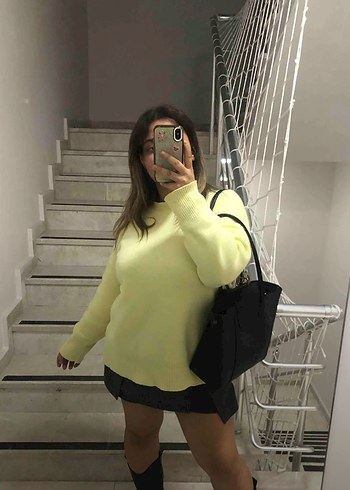 Sarı trıko Salaş Kazak - Görsel 3