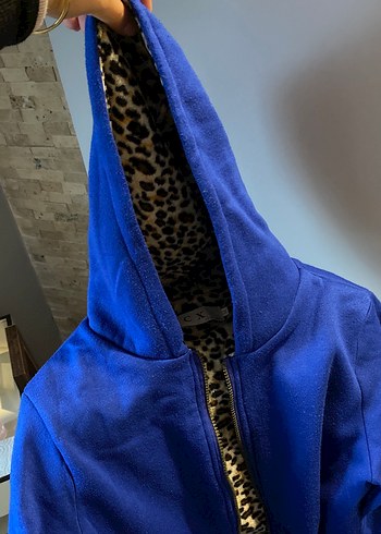 Siyah Leopar Desenli Kadın Süet Ceket - Görsel 10