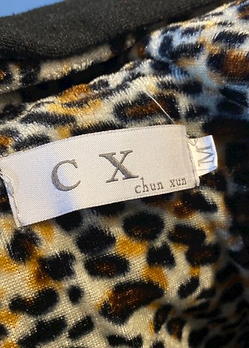 Siyah Leopar Desenli Kadın Süet Ceket - Görsel 5