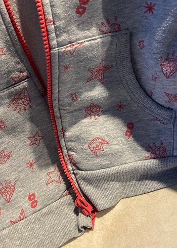 Kız Çocuk Kapüşonlu Fermuarlı Sweatshirt - Görsel 4