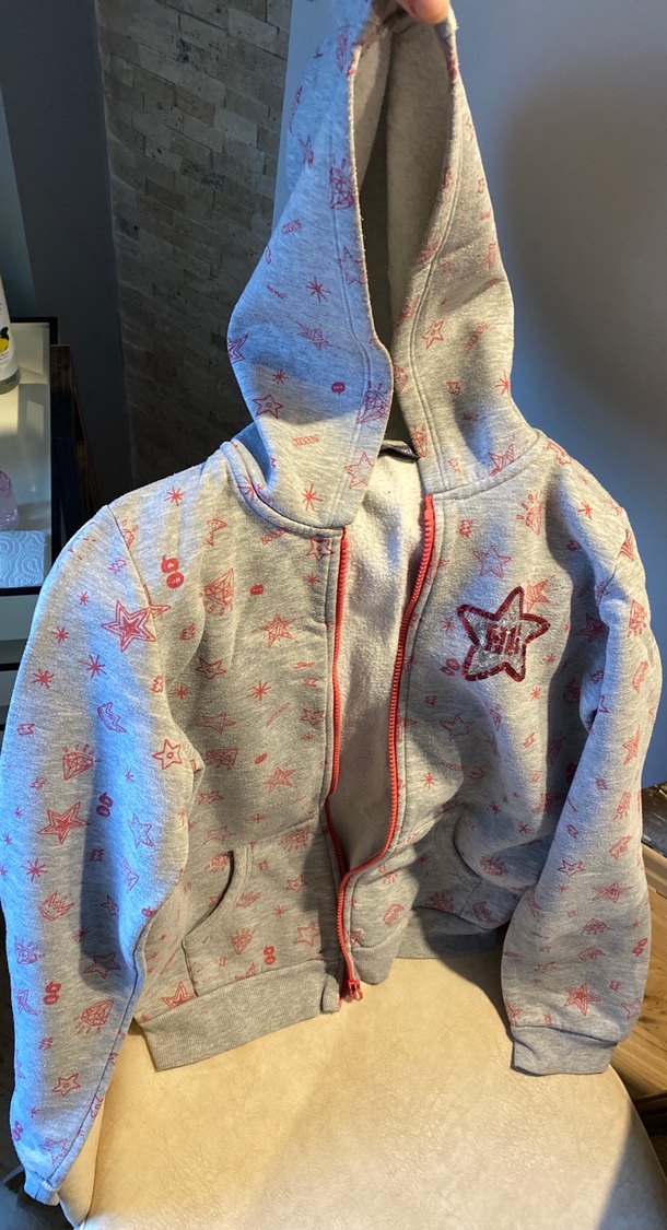 Kız Çocuk Kapüşonlu Fermuarlı Sweatshirt - Görsel 2