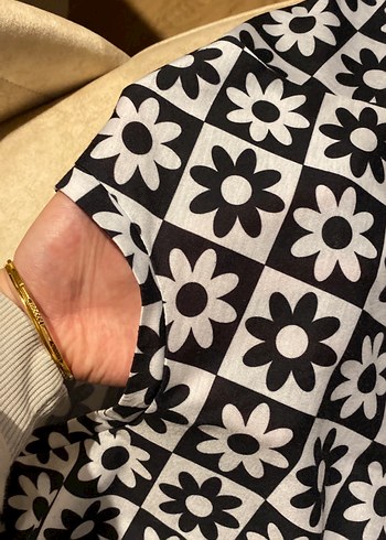 Çiçek Desenli Bohem Kadın Tişört - Görsel 4