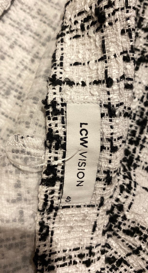 Bej kareli Kadın Mini Etek - Görsel 4