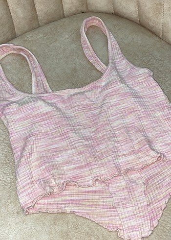 Pembe Crop Top - Görsel 3