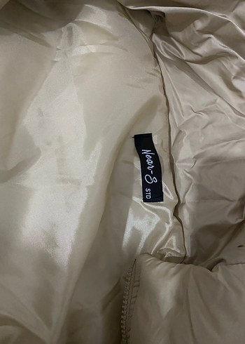 Bej Uzun Kadın Kışlık mont - Görsel 4