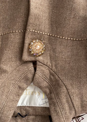 Bej Kadın Uzun  Kaban - Görsel 4