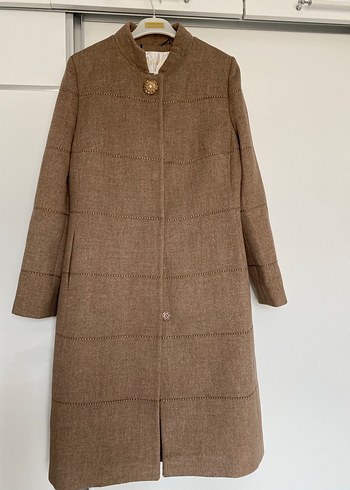 Bej Kadın Uzun  Kaban - Görsel 2