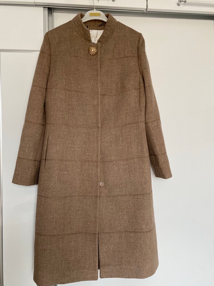 Bej Kadın Uzun  Kaban - Görsel 2