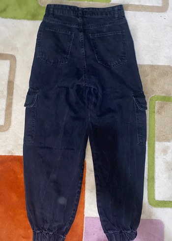 Kadın Siyah  Kargo Pantolon - Görsel 2