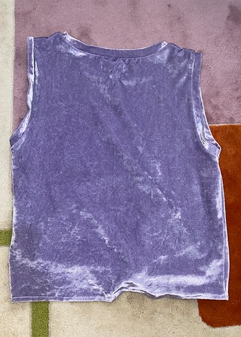 Kadın Mor parlak kadife bağlamalo - Görsel 2