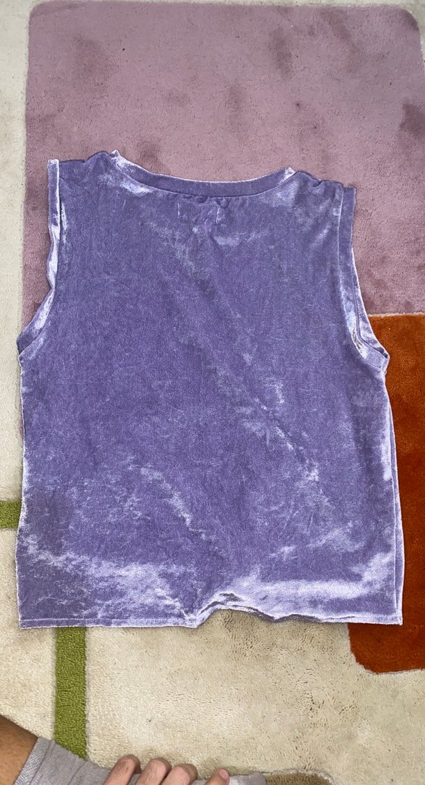 Kadın Mor parlak kadife bağlamalo - Görsel 2