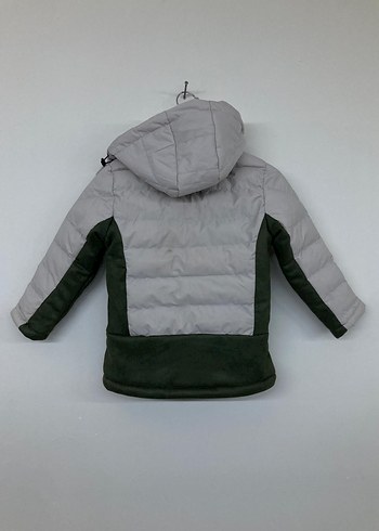 Erkek Çocuk Gri Kapüşonlu Polar Mont - Görsel 2