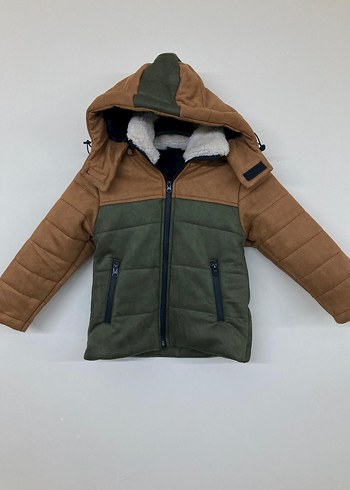 Kürklü Kapüşonlu Erkek Çocuk Mont - Görsel 2