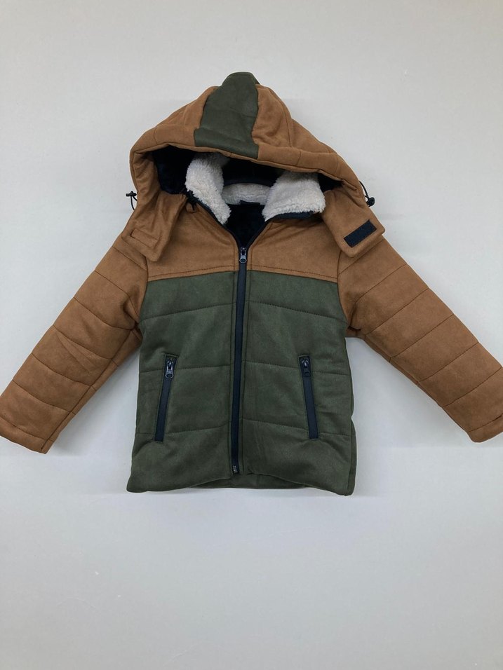 Kürklü Kapüşonlu Erkek Çocuk Mont - Görsel 2