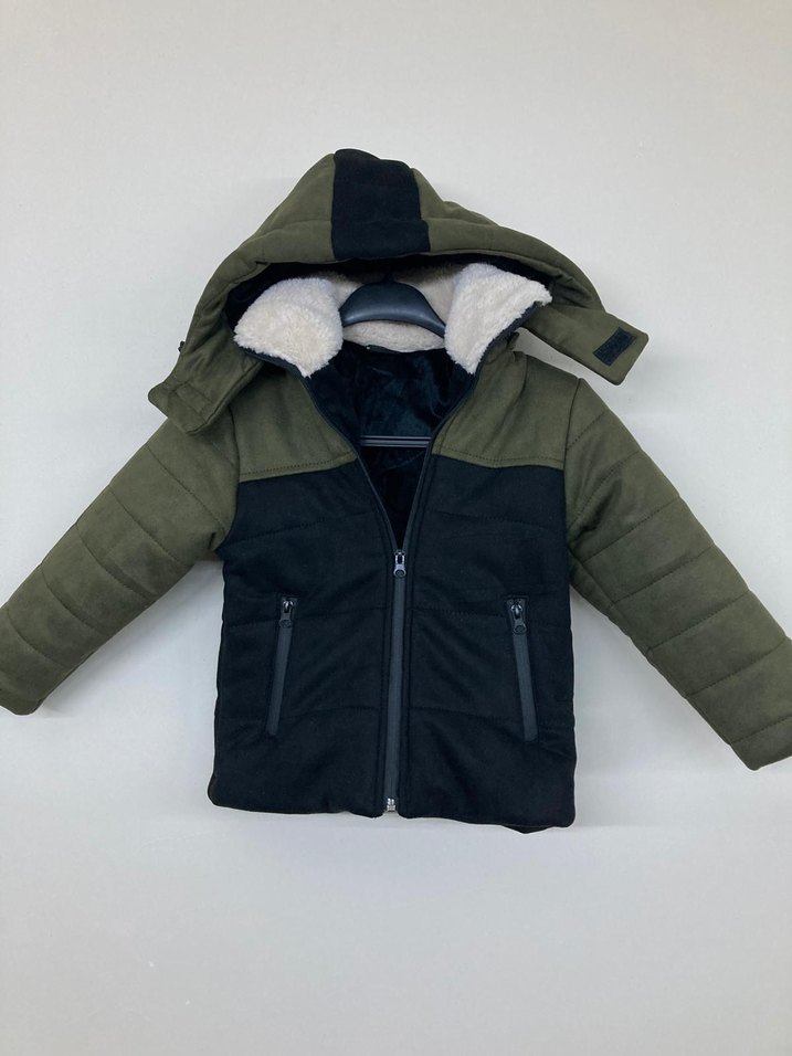 Kürklü Kapüşonlu Erkek Çocuk Mont - Görsel 3