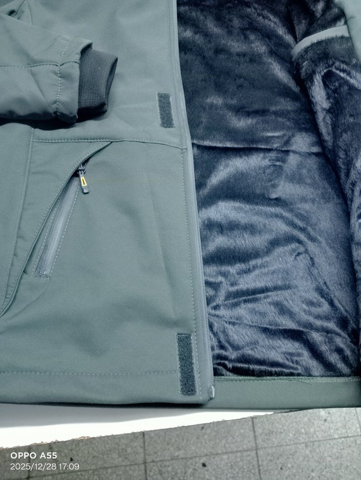 Gri Fermuarlı Erkek Kapüşonlu Ceket - Görsel 2