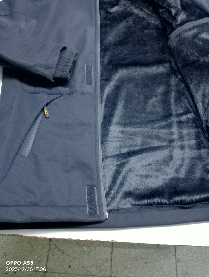 Gri Erkek Kapüşonlu Fermuarlı Mont - Görsel 2