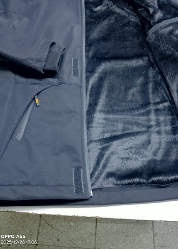 Kapüşonlu, Fermuarlı Gri Erkek Mont - Görsel 2