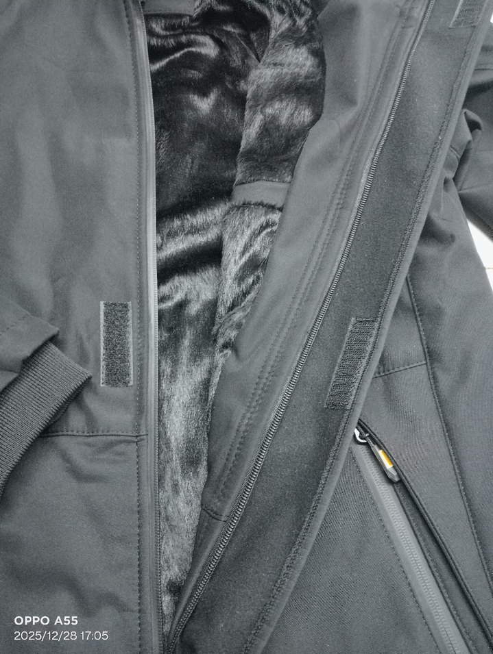 Kapüşonlu, Fermuarlı Gri Erkek Mont - Görsel 3