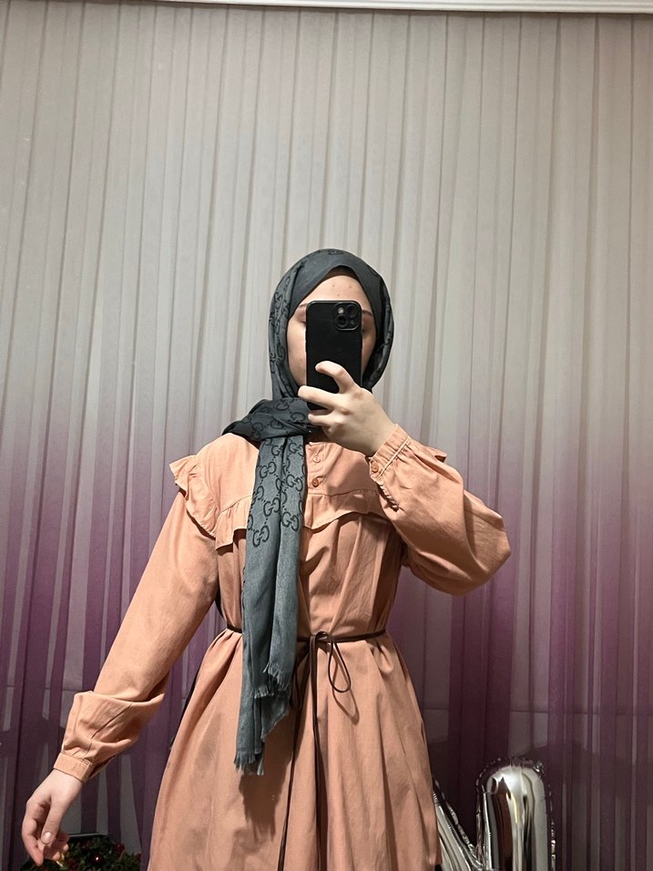 Camel Renkli Yüksek Yaka Salaş Tunik - Görsel 3