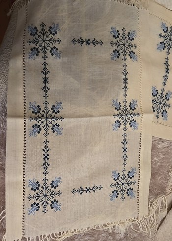 Çeyizlik El işlemeli runner ve sehpa Örtüsü - Görsel 3