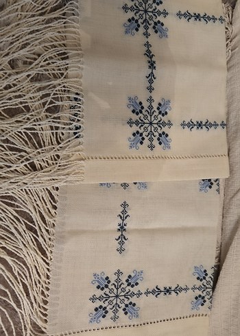 Çeyizlik El işlemeli runner ve sehpa Örtüsü - Görsel 2