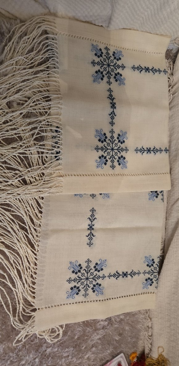 Çeyizlik El işlemeli runner ve sehpa Örtüsü - Görsel 2