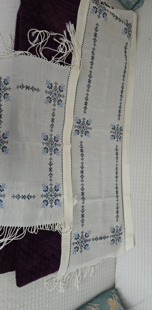 Çeyizlik El işlemeli runner ve sehpa Örtüsü - Görsel 4