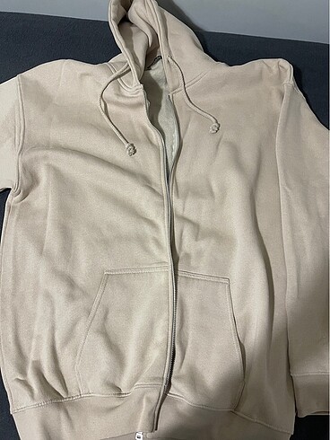 Addax fermuarlı kapüşonlu sweatshirt hırka