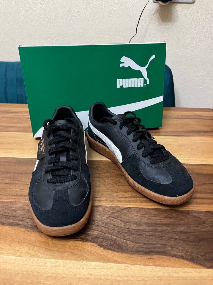 Siyah Puma Palermo Deri Erkek Spor Ayakkabı - Görsel 4