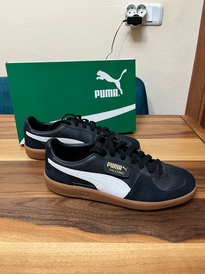 Siyah Puma Palermo Deri Erkek Spor Ayakkabı - Görsel 5