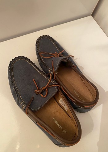 Mavi Gri Süet Erkek Çocuk Loafer - Görsel 4