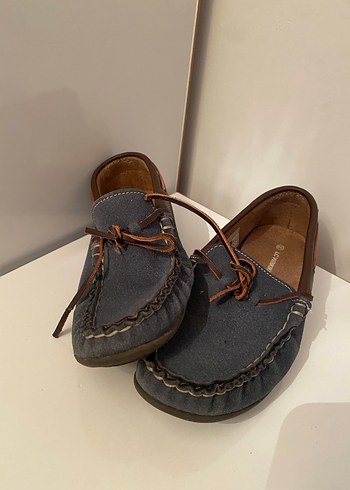 Mavi Gri Süet Erkek Çocuk Loafer - Görsel 2