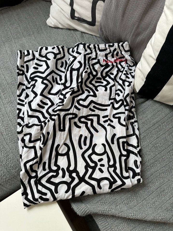 Erkek Siyah Beyaz Desenli Rahat Pijama Altı - Görsel 3