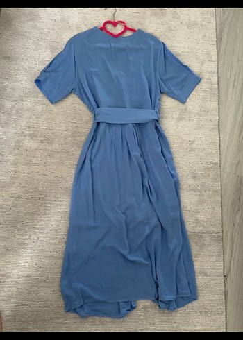 Mavi Düğmeli elbise - Görsel 4