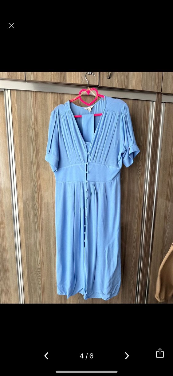 Mavi Düğmeli elbise - Görsel 2