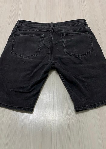 Siyah Erkek Denim Mini Şort - Görsel 3