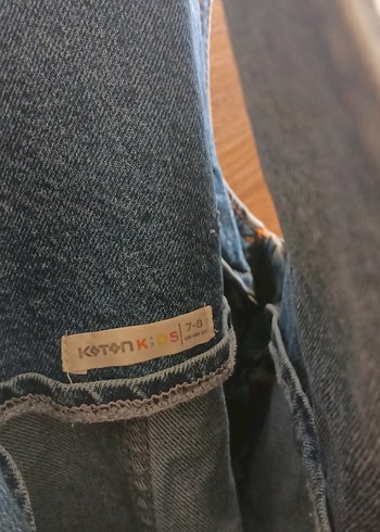 Koton çocuk Mavi Denim Midi Salopet - Görsel 2