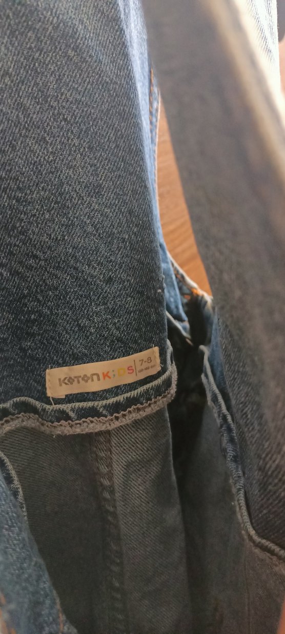 Koton çocuk Mavi Denim Midi Salopet - Görsel 2