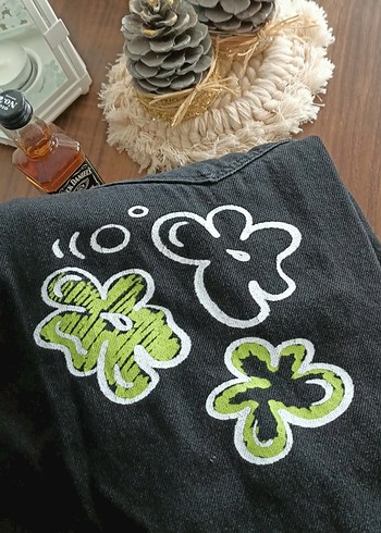 Bershka Siyah Baskılı Salaş Çocuk Jean - Görsel 2