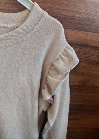 Kız Çocuk Bej pamuklu Sweatshirt - Görsel 4