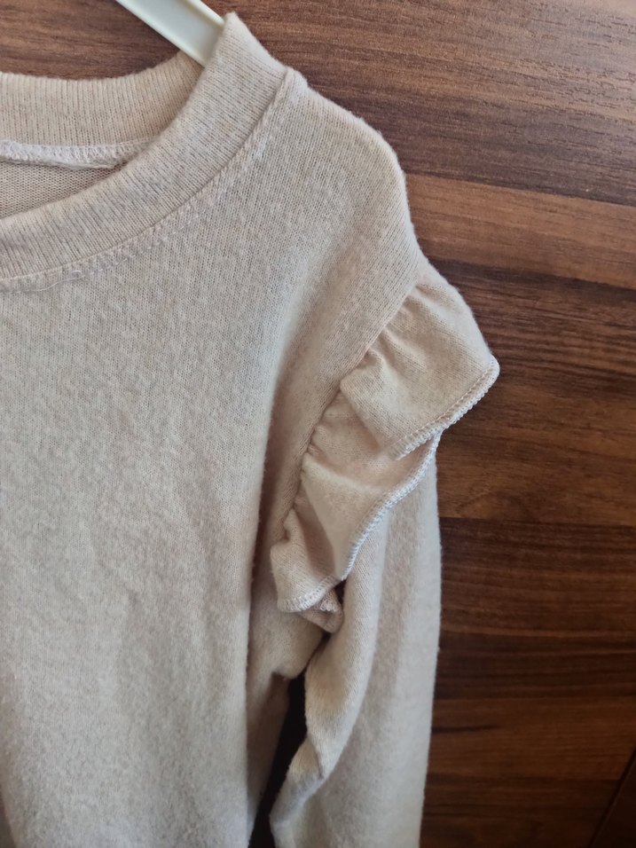 Kız Çocuk Bej pamuklu Sweatshirt - Görsel 4