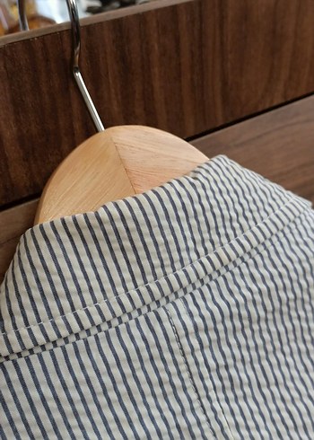 Koton Gri Çizgili Erkek Blazer Ceket - Görsel 6