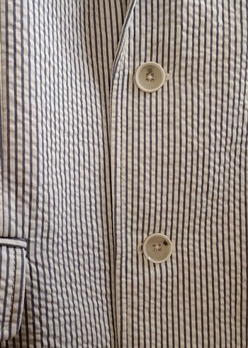 Koton Gri Çizgili Erkek Blazer Ceket - Görsel 9