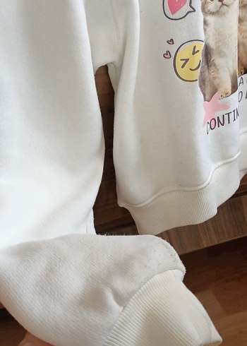 Koton Xs Beyaz Kadın Sweatshirt - Görsel 5