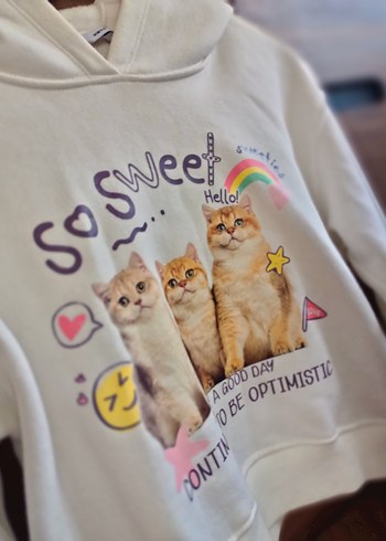 Koton Xs Beyaz Kadın Sweatshirt - Görsel 2