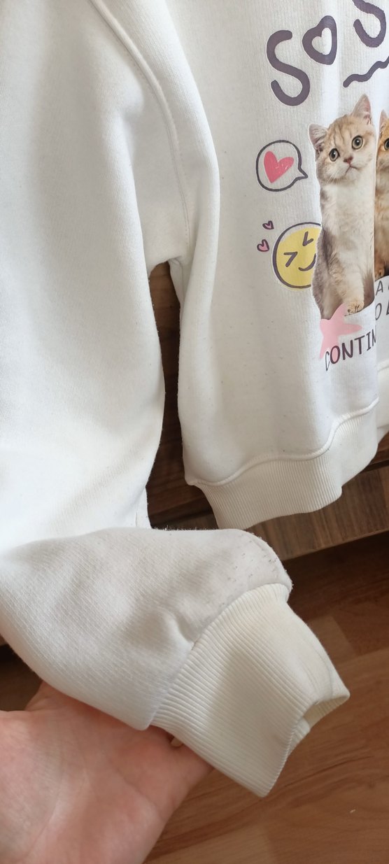 Koton Xs Beyaz Kadın Sweatshirt - Görsel 5