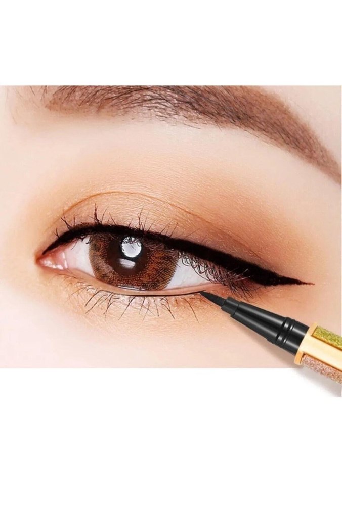 Turuncu Suya Dayanıklı Hızlı Kuruyan Eyeliner - Görsel 3