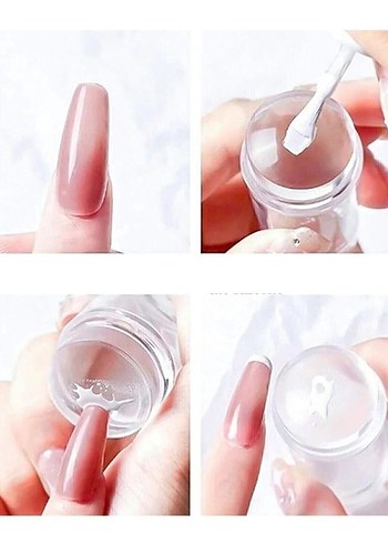 Tırnak Dekorasyonu için Şeffaf Damga Seti - Görsel 2