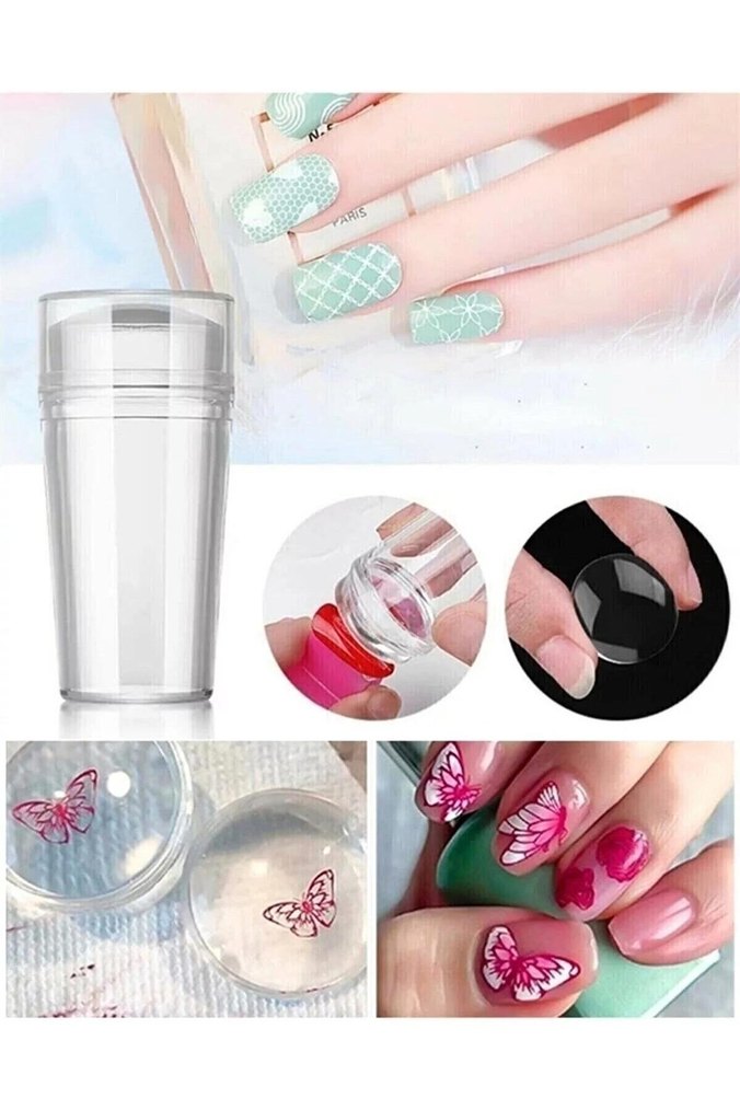 Tırnak Dekorasyonu için Şeffaf Damga Seti - Görsel 4